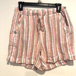 Briggs Shorts Pink, grey and white Pockets Small Beach Casual Flowy